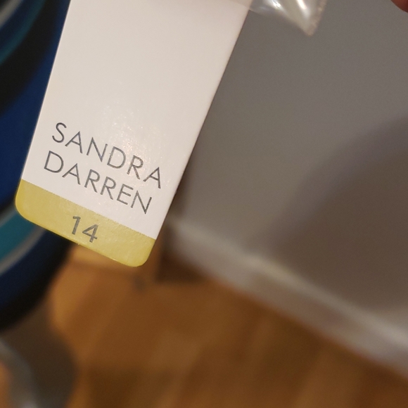 Sandra Darren Black Sheath Dress sz 14 - Picture 2 of 4